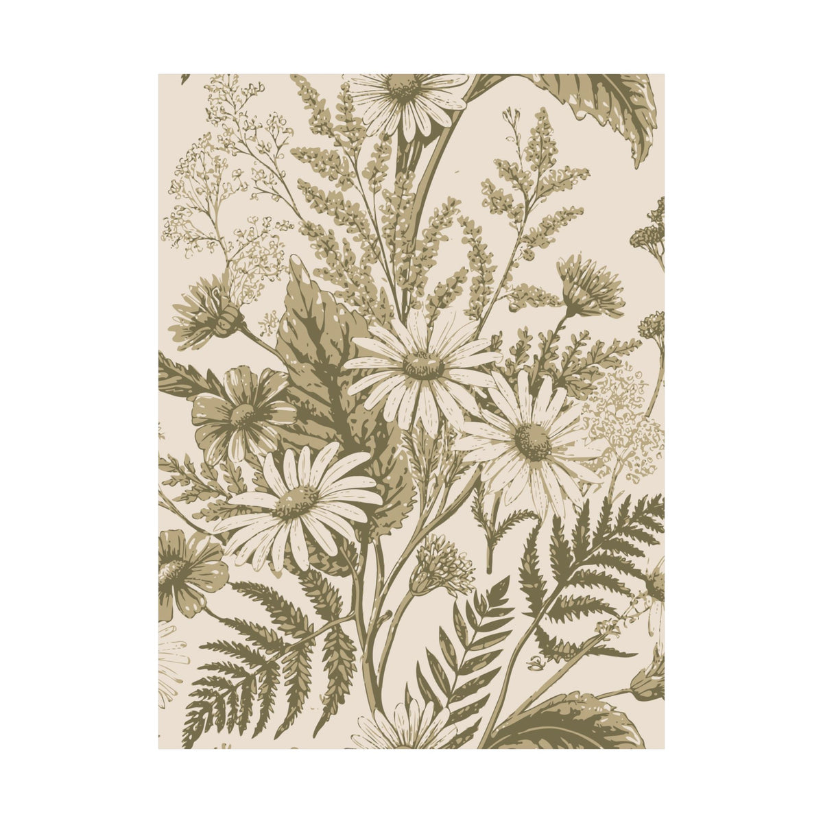 Wildflowers Pattern 153 - 18 in x 24 in Matte Poster