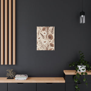 Wildflowers Pattern 127 - 18 in x 24 in Matte Canvas, Stretched, 1.25 in