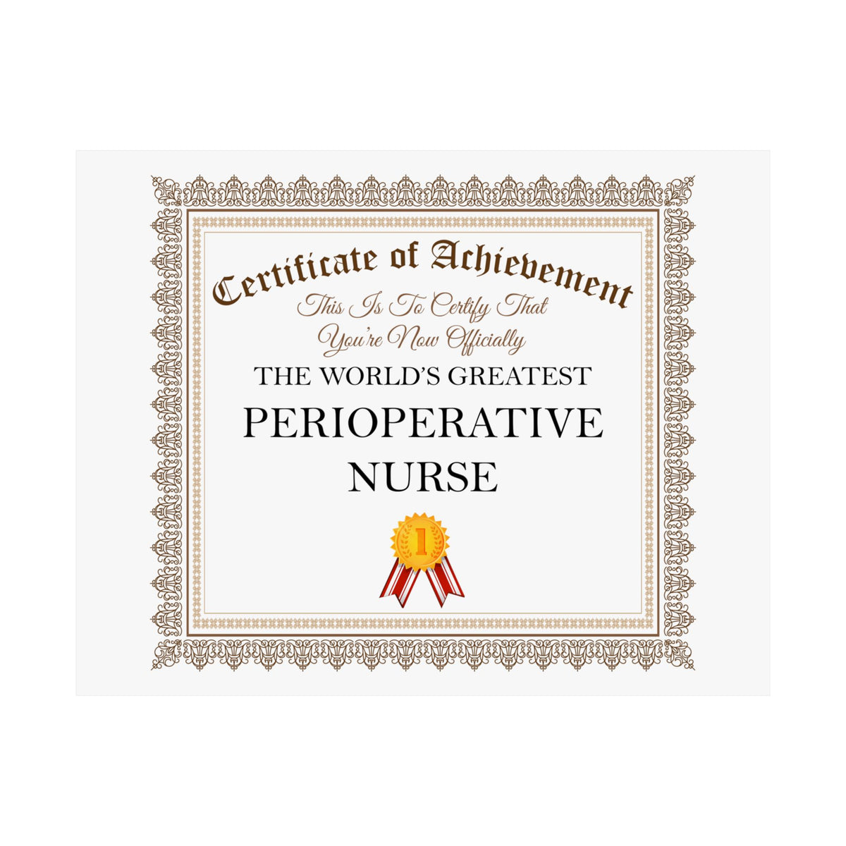 World's Greatest Perioperative Nurse - 14 in x 11 in Matte Poster