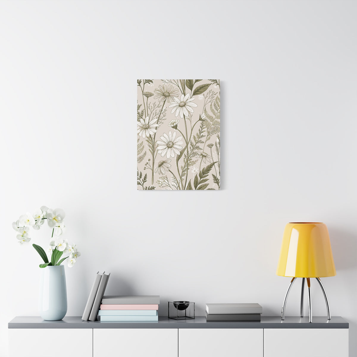 Wildflowers Pattern 085 - 18 in x 24 in Matte Canvas, Stretched, 1.25 in