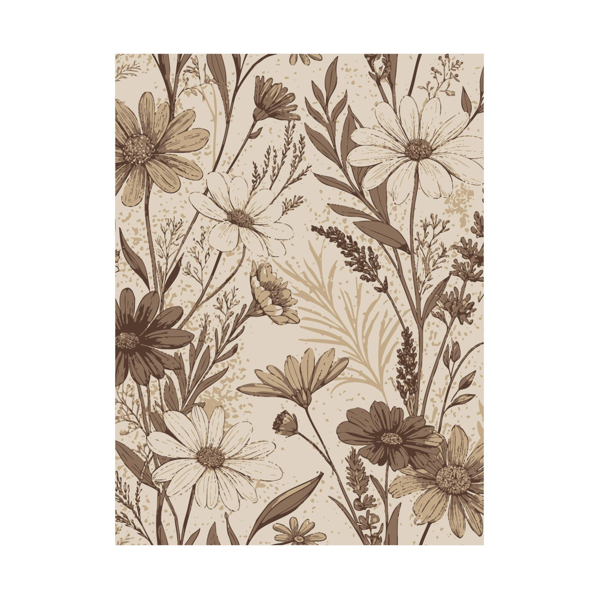 Wildflowers Pattern 076 - 18 in x 24 in Matte Poster