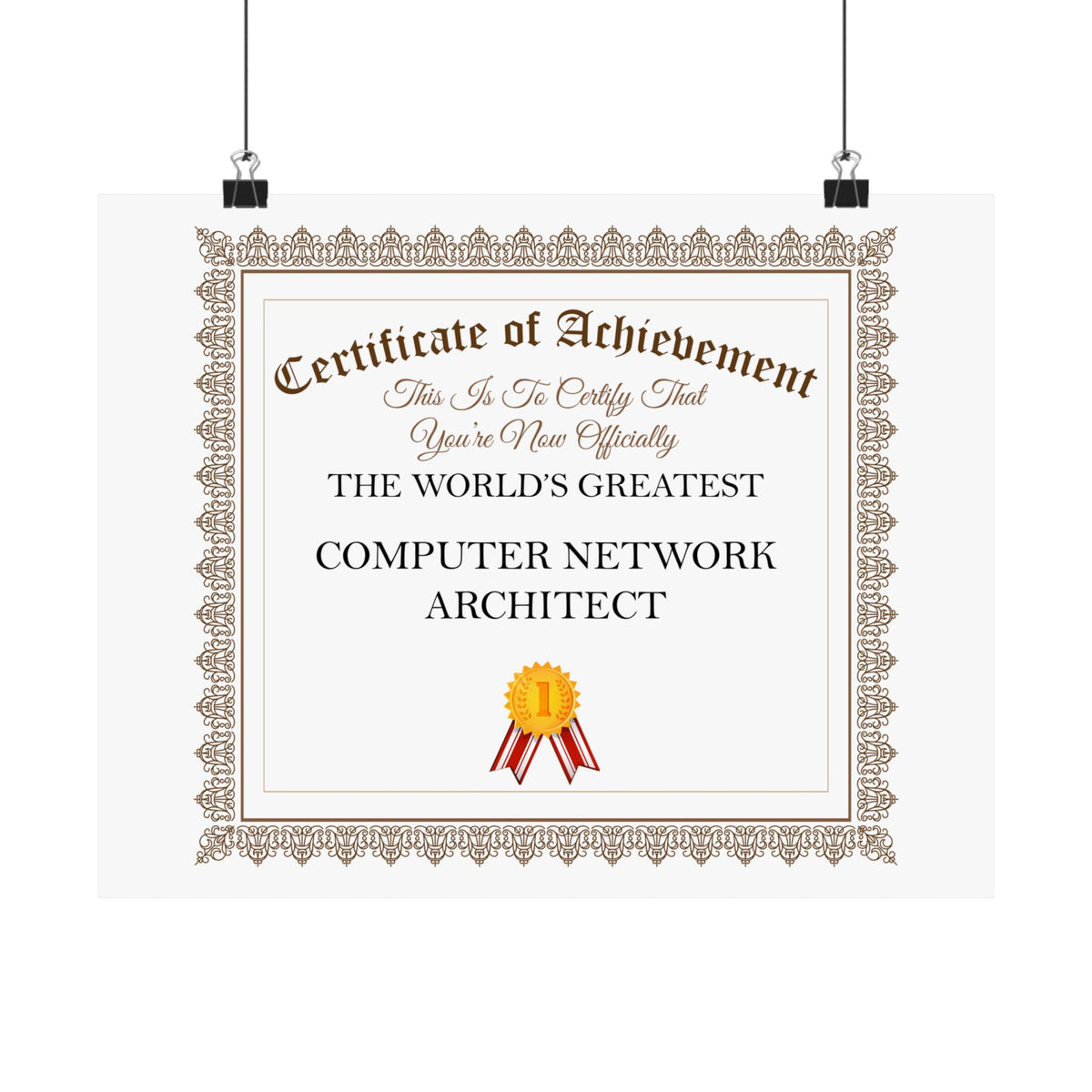 World's Greatest Computer Network Architect - 14 in x 11 in Matte Poster