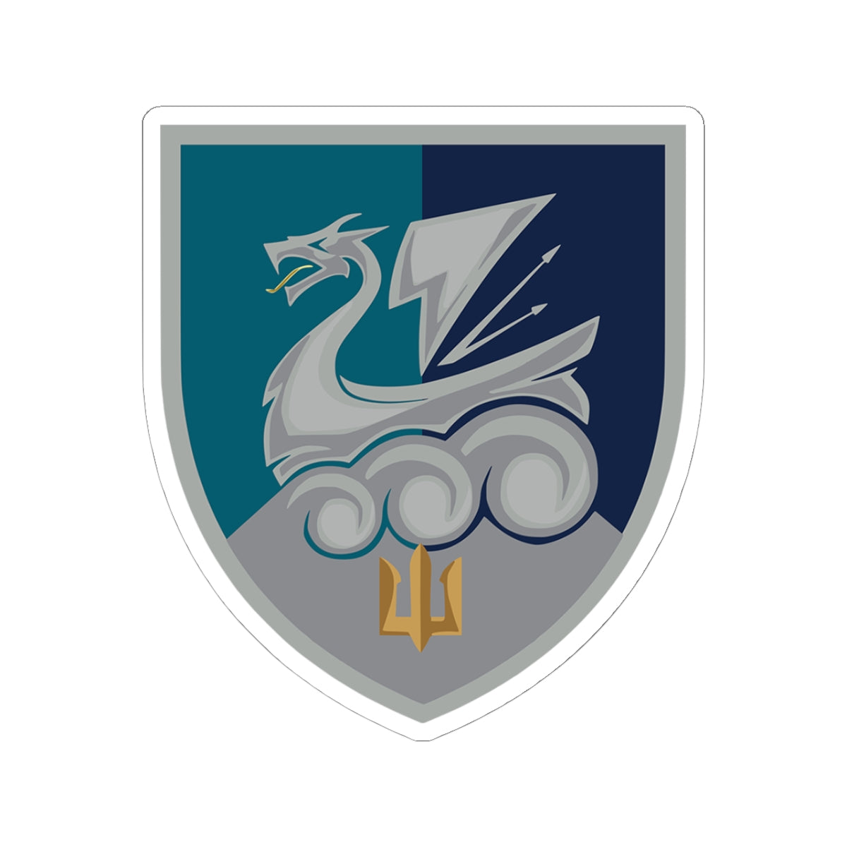36th Marine Brigade (Ukraine) - 3" x 3" Kiss-Cut Sticker