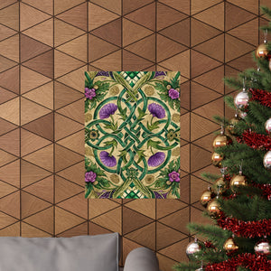 Folk Floral Pattern, Celtic Inspired 04 - 18 in x 24 in Matte Poster