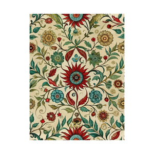 Folk Floral Pattern, Uzbek Inspired 02 - 18 in x 24 in Matte Poster