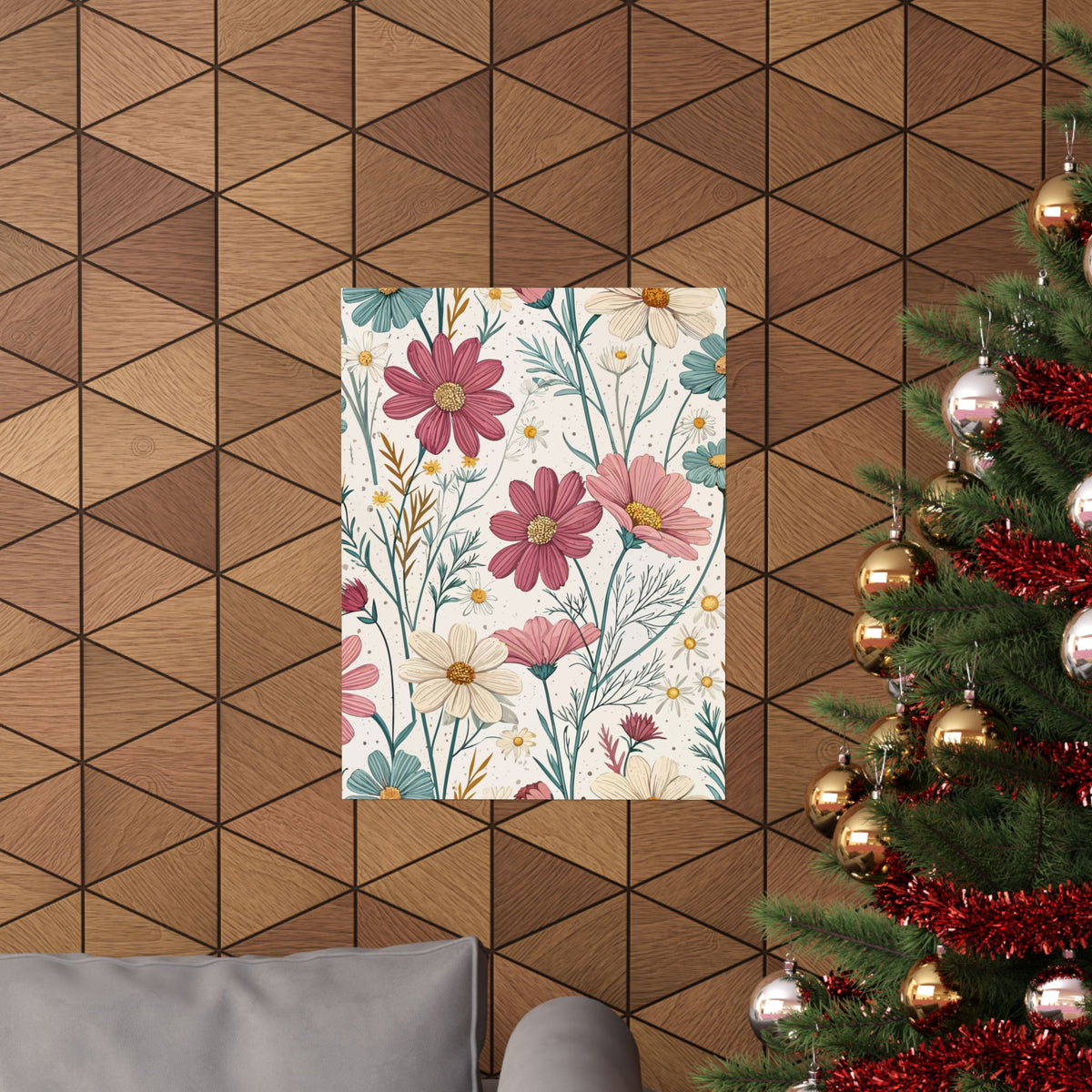 Wildflowers Pattern 110 - 18 in x 24 in Matte Poster