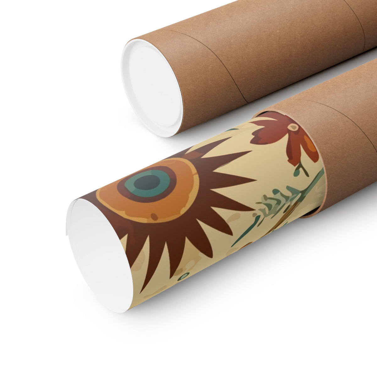 Folk Floral Pattern, Native American Inspired 02 - 18 in x 24 in Matte Poster