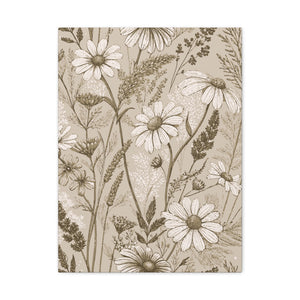 Wildflowers Pattern 104 - 18 in x 24 in Matte Canvas, Stretched, 1.25 in