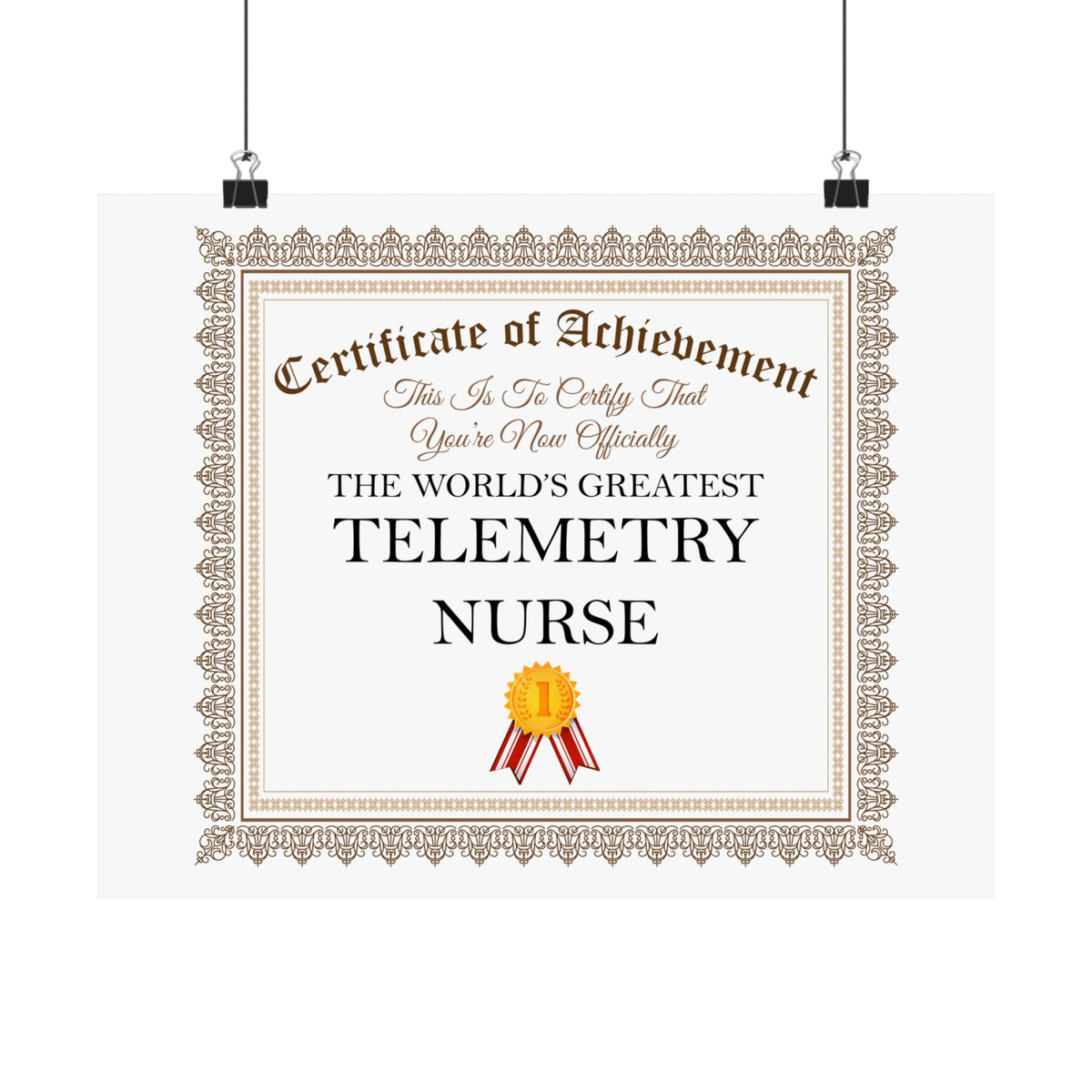World's Greatest Telemetry Nurse - 14 in x 11 in Matte Poster