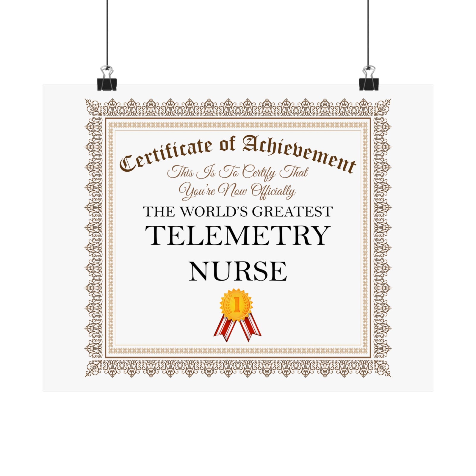 World's Greatest Telemetry Nurse - 14 in x 11 in Matte Poster