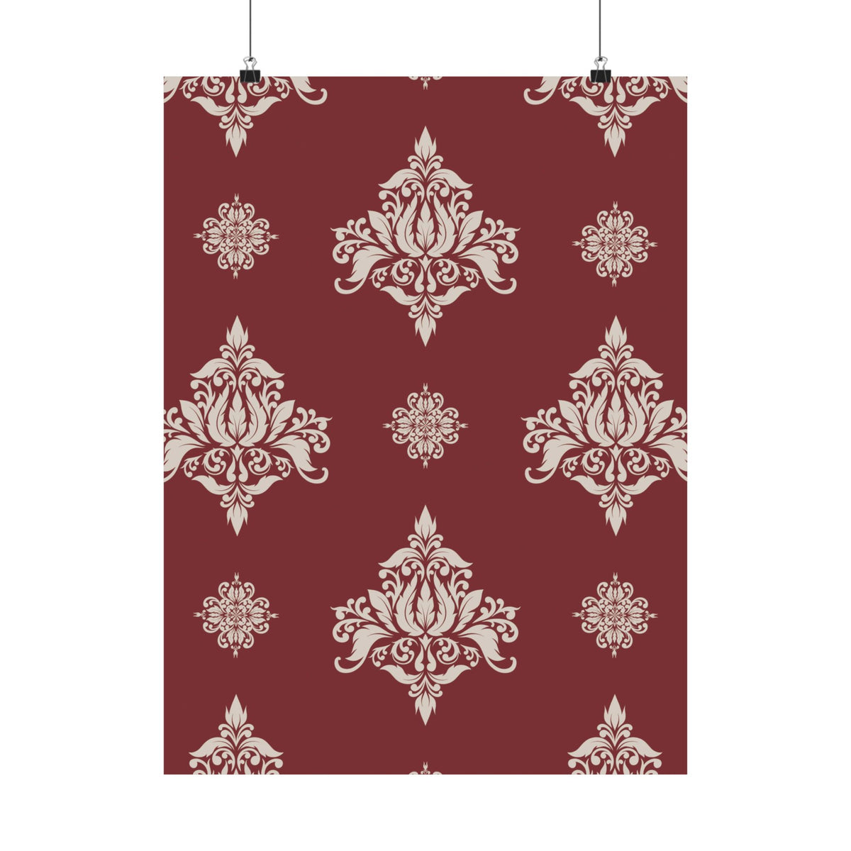 Damask Pattern 011 - 18 in x 24 in Matte Poster