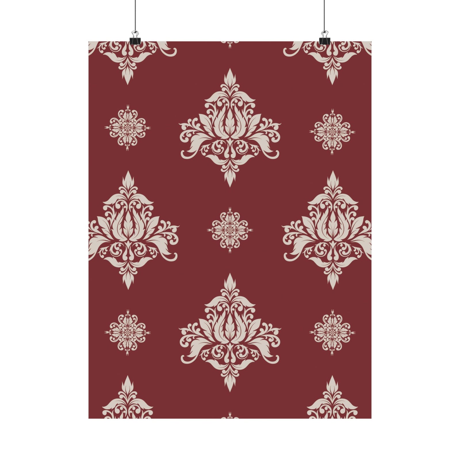 Damask Pattern 011 - 18 in x 24 in Matte Poster