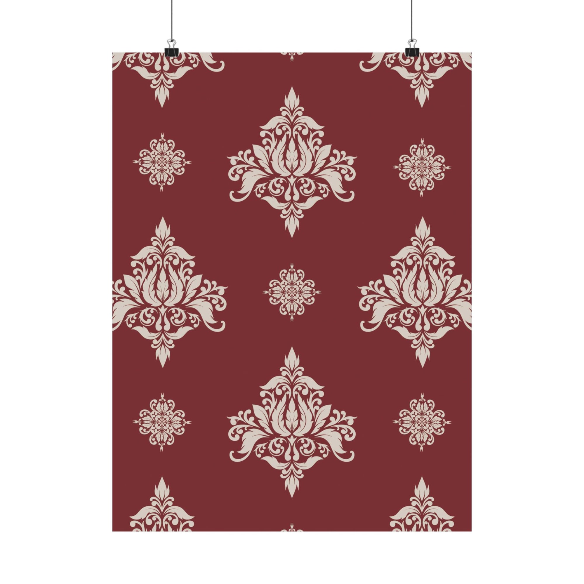 Damask Pattern 011 - 18 in x 24 in Matte Poster