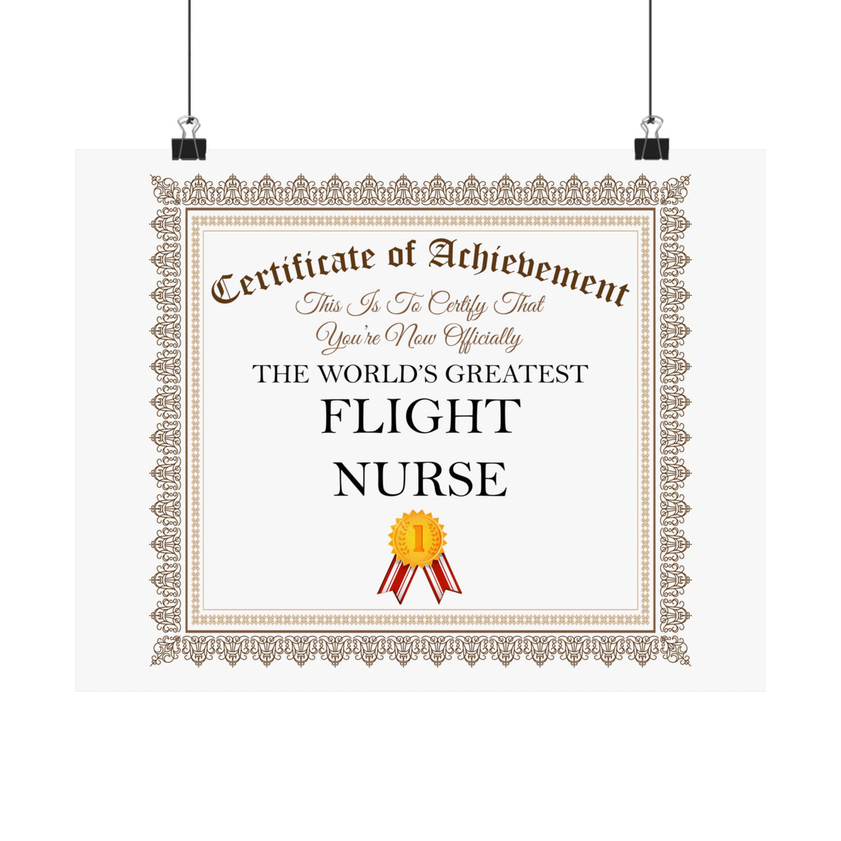 World's Greatest Flight Nurse - 14 in x 11 in Matte Poster