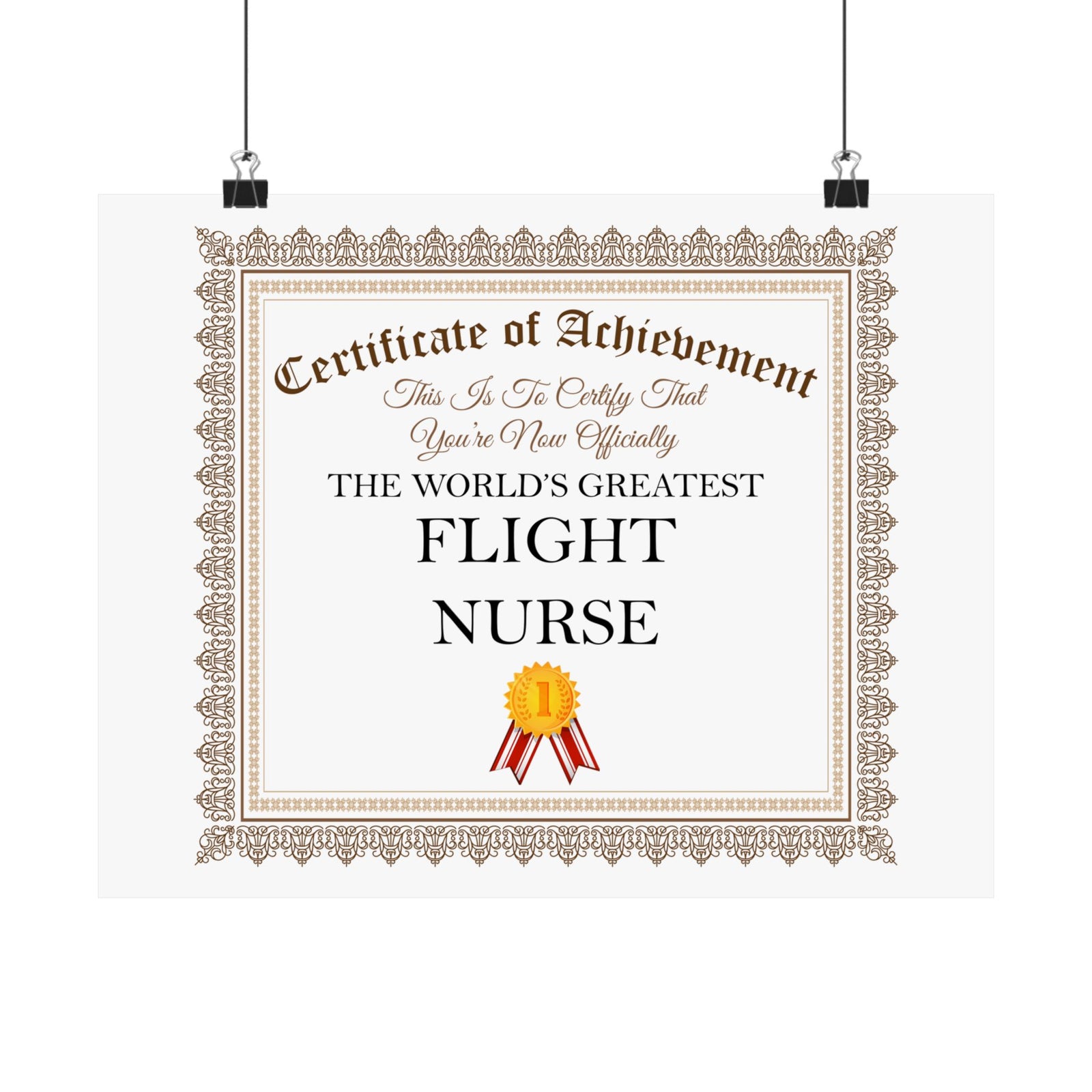 World's Greatest Flight Nurse - 14 in x 11 in Matte Poster