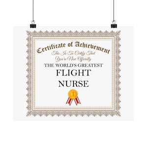 World's Greatest Flight Nurse - 14 in x 11 in Matte Poster
