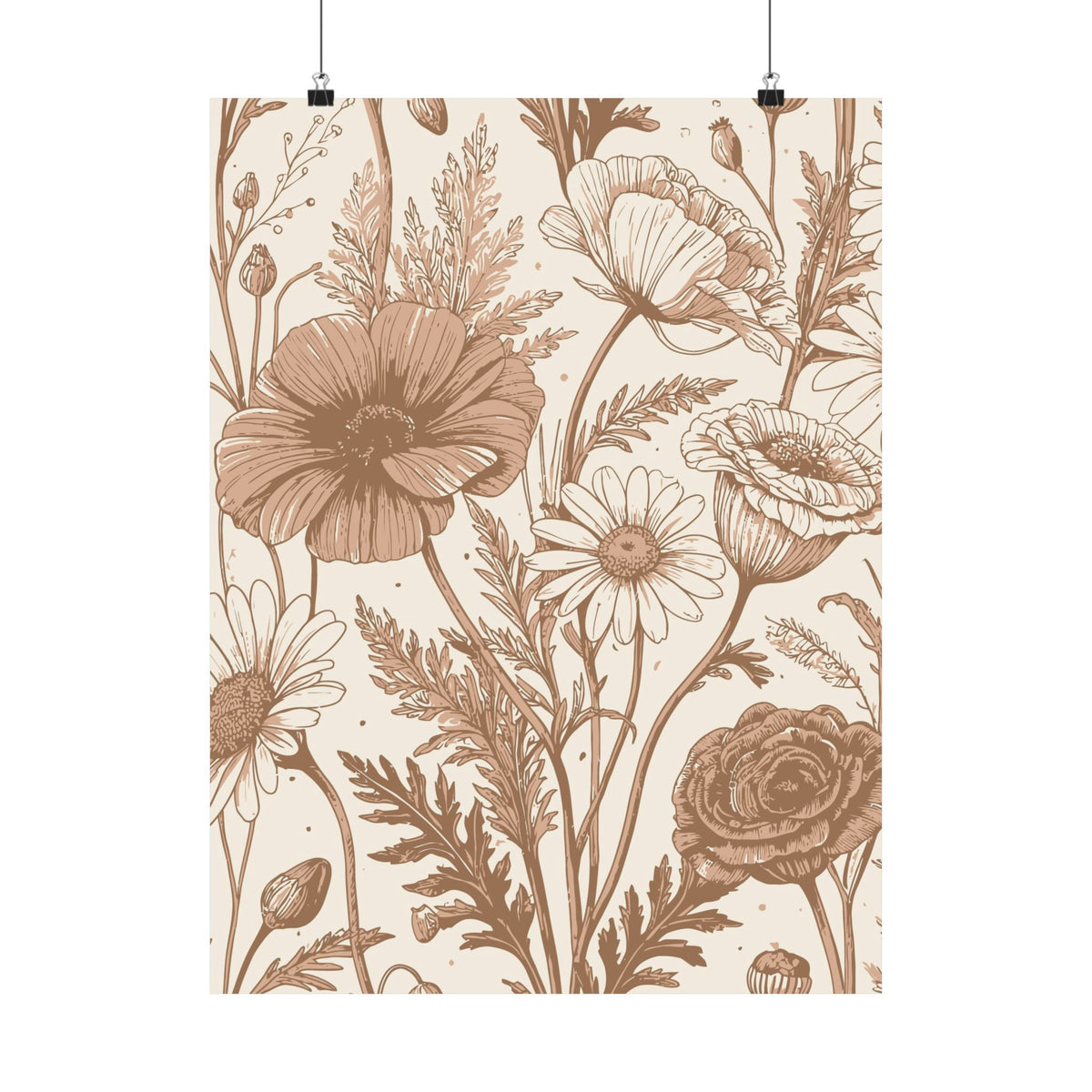 Wildflowers Pattern 179 - 18 in x 24 in Matte Poster
