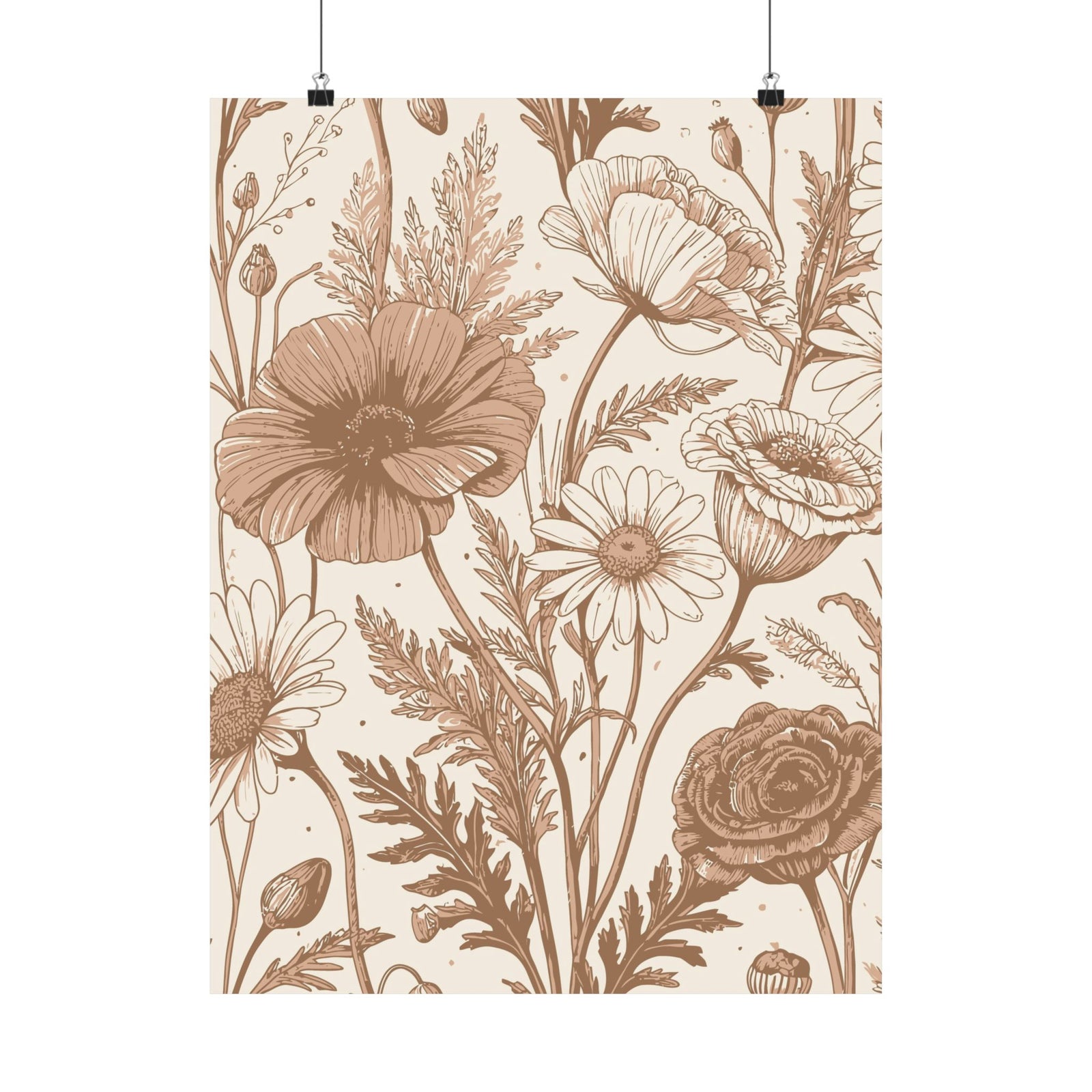 Wildflowers Pattern 179 - 18 in x 24 in Matte Poster