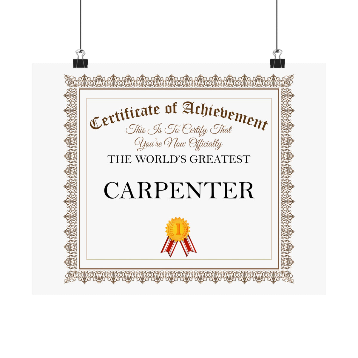 World's Greatest Carpenter - 14 in x 11 in Matte Poster