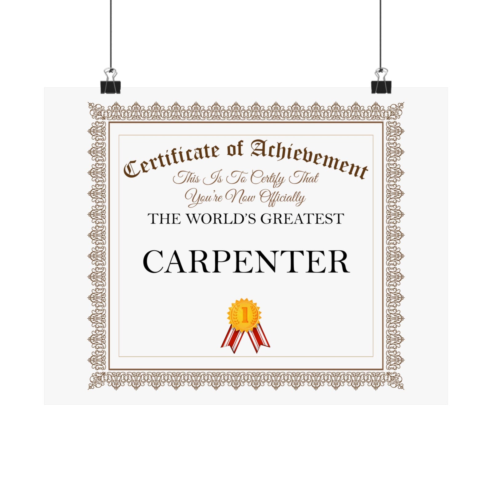 World's Greatest Carpenter - 14 in x 11 in Matte Poster