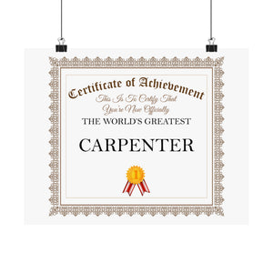 World's Greatest Carpenter - 14 in x 11 in Matte Poster