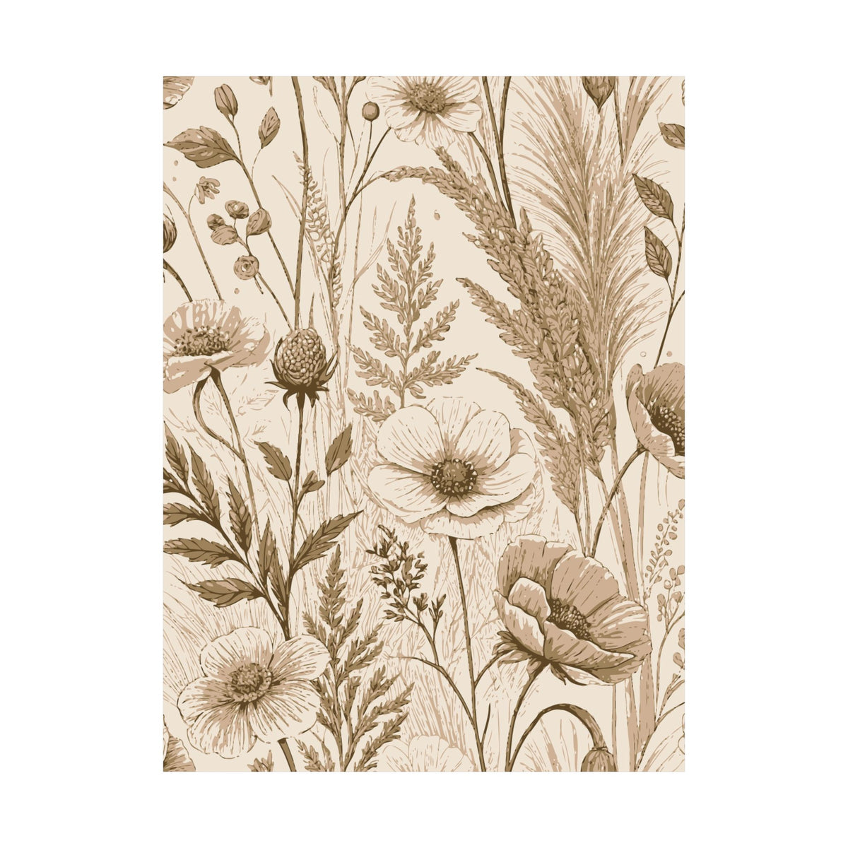 Wildflowers Pattern 118 - 18 in x 24 in Matte Poster