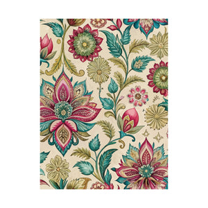 Folk Floral Pattern, Indian Inspired 05 - 18 in x 24 in Matte Poster
