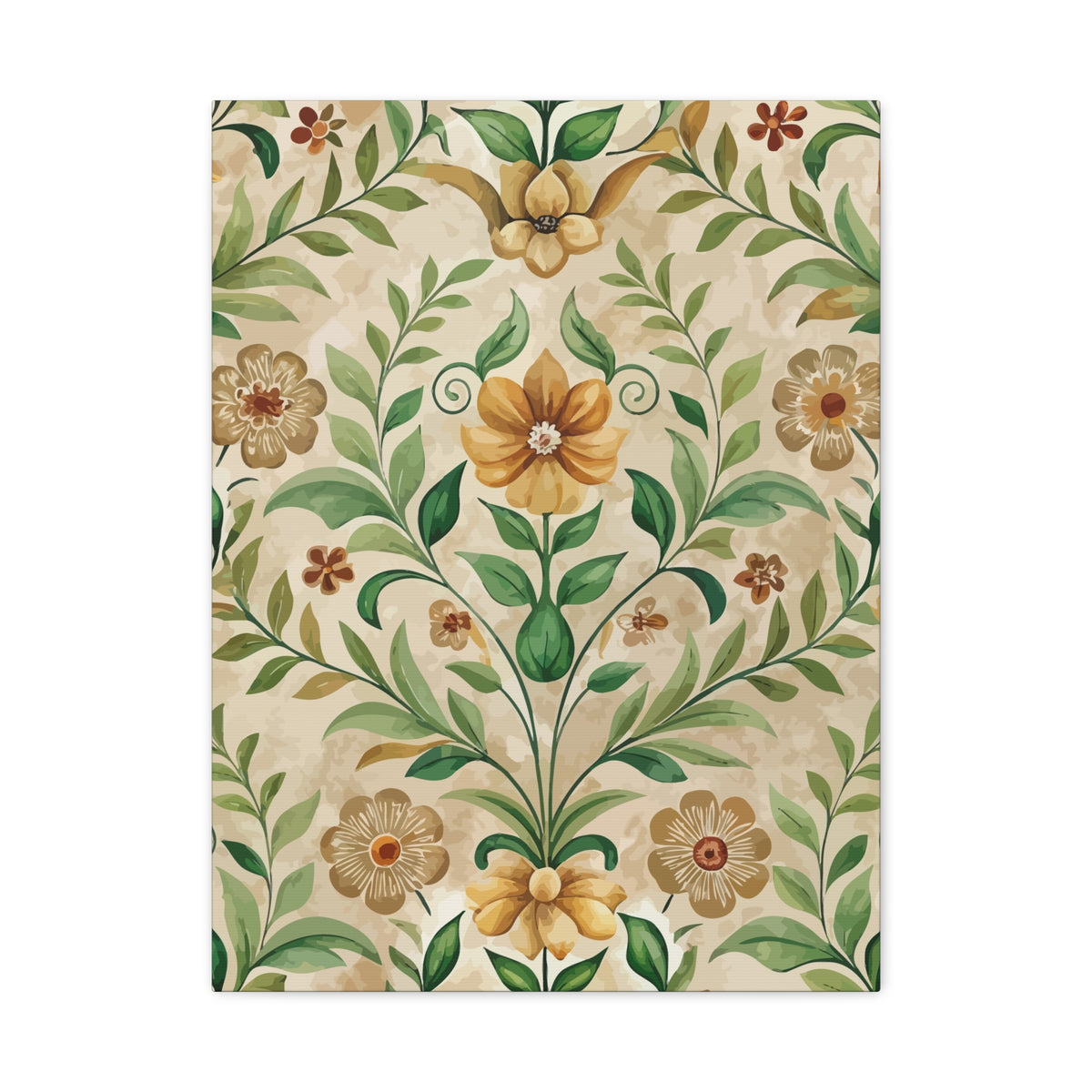 Folk Floral Pattern, Armenian Inspired 01 - 18 in x 24 in Matte Canvas, Stretched, 1.25 in
