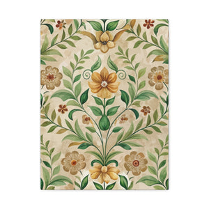 Folk Floral Pattern, Armenian Inspired 01 - 18 in x 24 in Matte Canvas, Stretched, 1.25 in