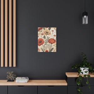 Wildflowers Pattern 039 - 18 in x 24 in Matte Canvas, Stretched, 1.25 in