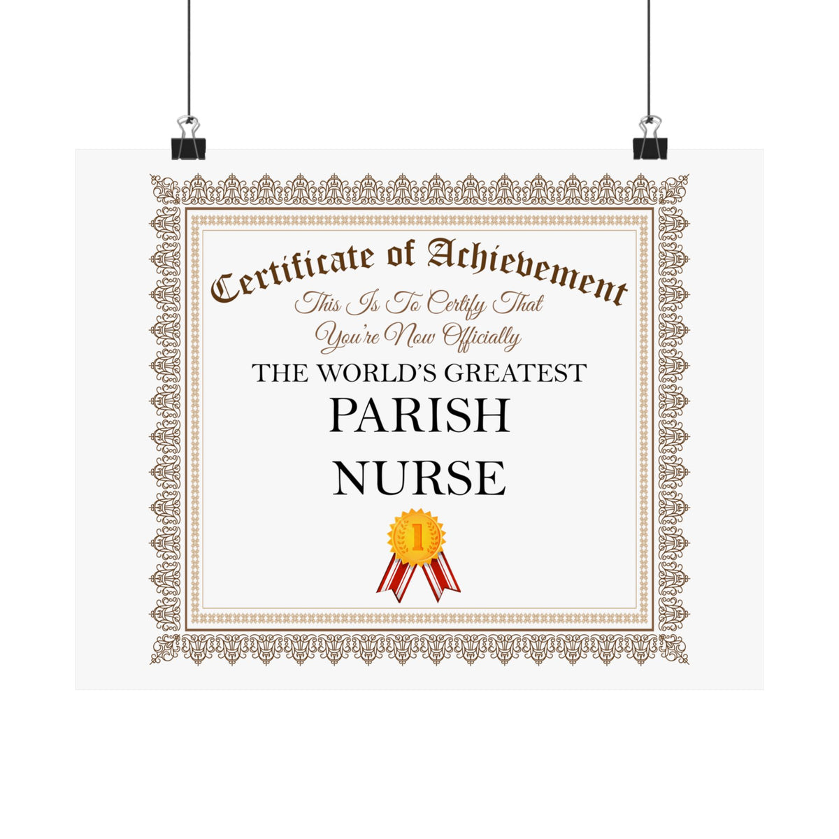 World's Greatest Parish Nurse - 14 in x 11 in Matte Poster