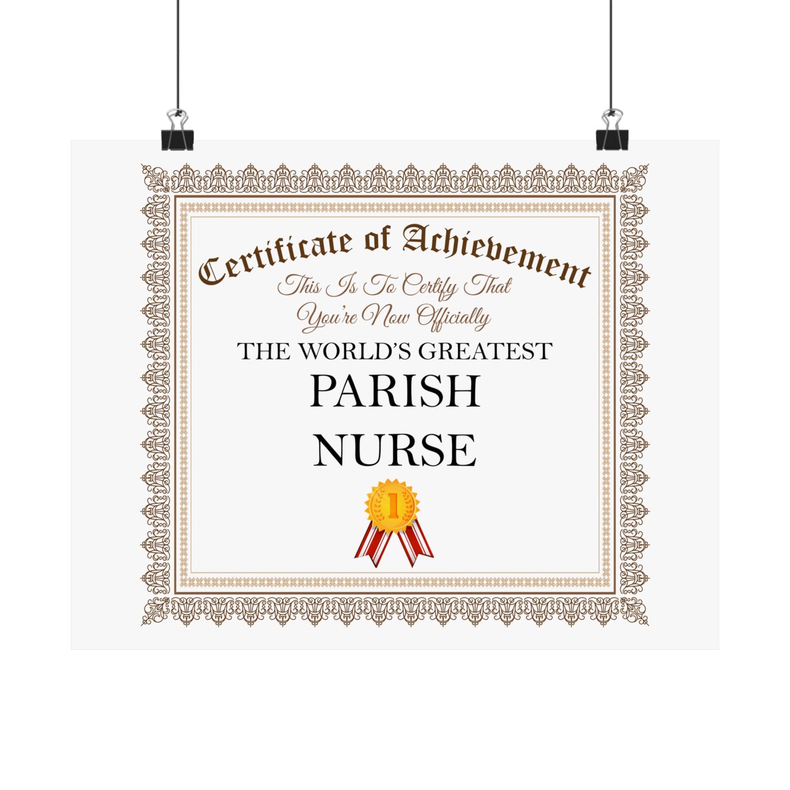 World's Greatest Parish Nurse - 14 in x 11 in Matte Poster