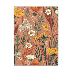 Wildflowers Pattern 037 - 18 in x 24 in Matte Canvas, Stretched, 1.25 in