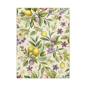 Folk Floral Pattern, Italian Inspired 02 - 18 in x 24 in Matte Canvas, Stretched, 1.25 in