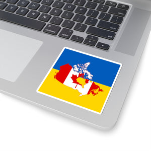 Ukrainian-Canadian - 3" x 3" Kiss-Cut Sticker
