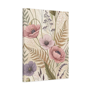 Wildflowers Pattern 155 - 18 in x 24 in Matte Canvas, Stretched, 1.25 in