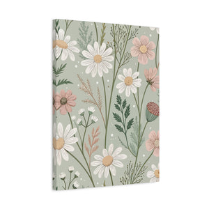 Wildflowers Pattern 144 - 18 in x 24 in Matte Canvas, Stretched, 1.25 in