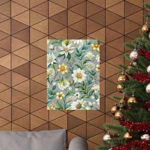 Folk Floral Pattern, Alpine Inspired 01 - 18 in x 24 in Matte Poster