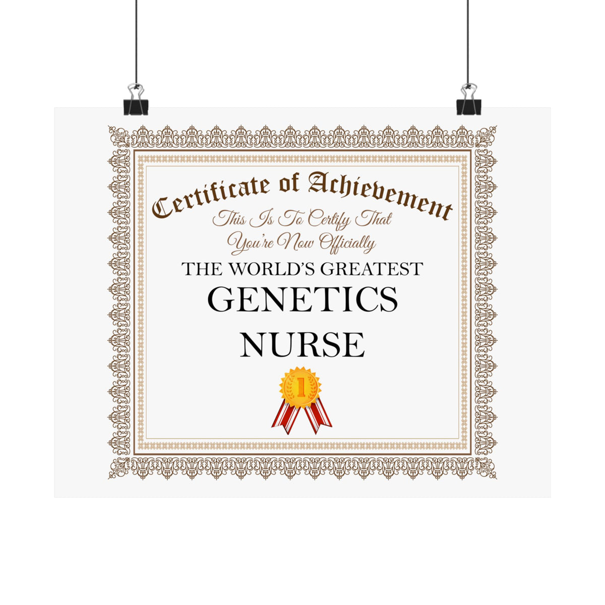 World's Greatest Genetics Nurse - 14 in x 11 in Matte Poster