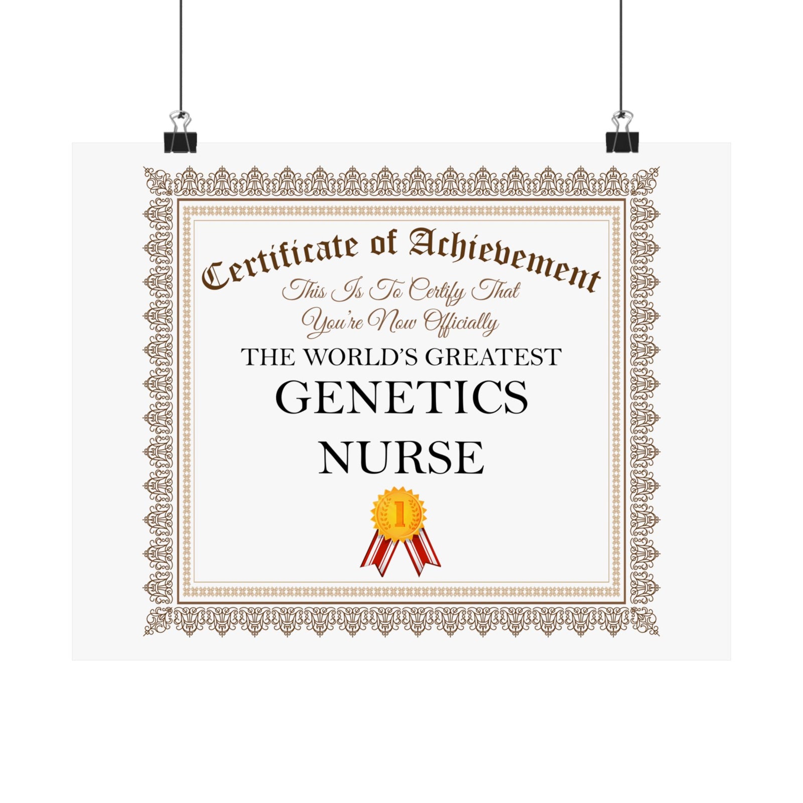 World's Greatest Genetics Nurse - 14 in x 11 in Matte Poster