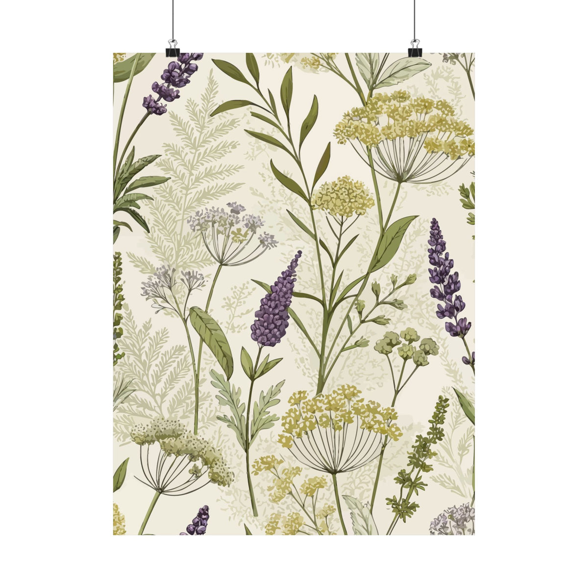 Wildflowers Pattern 113 - 18 in x 24 in Matte Poster
