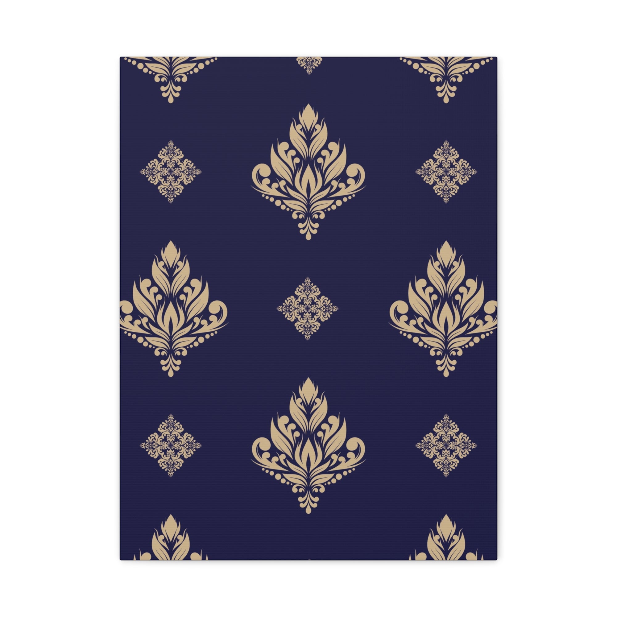 Damask Pattern 003 - 18 in x 24 in Matte Canvas, Stretched, 1.25 in