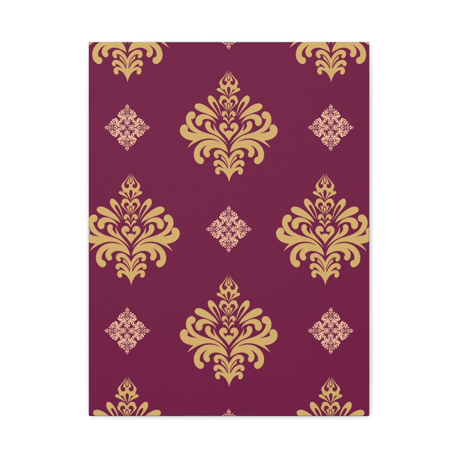 Damask Pattern 005 - 18 in x 24 in Matte Canvas, Stretched, 1.25 in