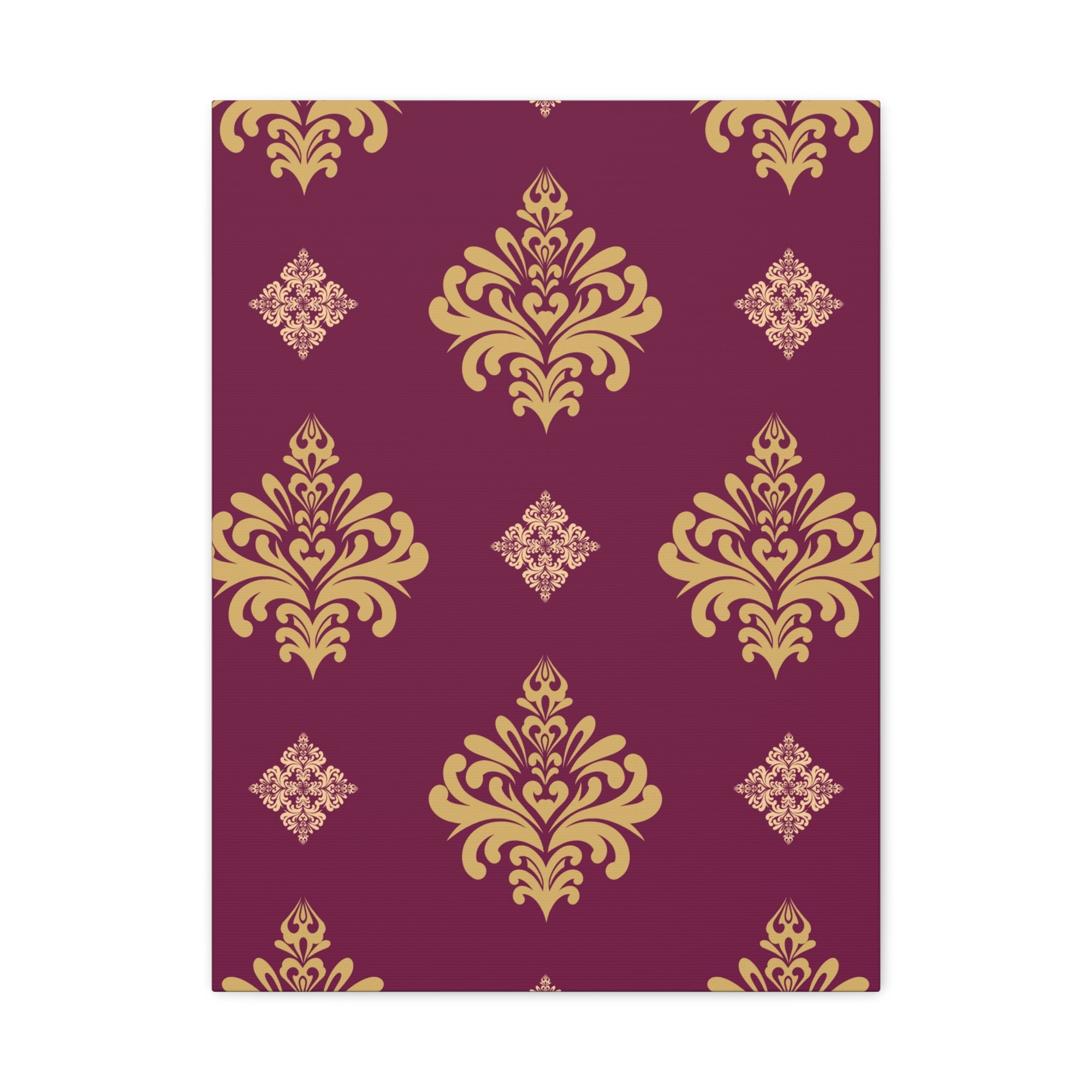 Damask Pattern 005 - 18 in x 24 in Matte Canvas, Stretched, 1.25 in