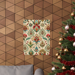 Folk Floral Pattern, Mughal Inspired 04 - 18 in x 24 in Matte Poster