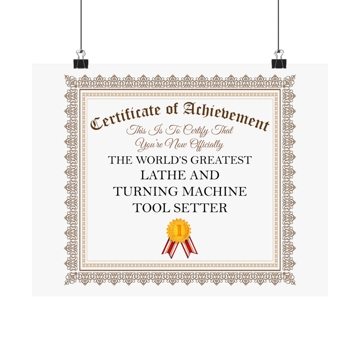 World's Greatest Lathe and Turning Machine Tool Setter - 14 in x 11 in Matte Poster