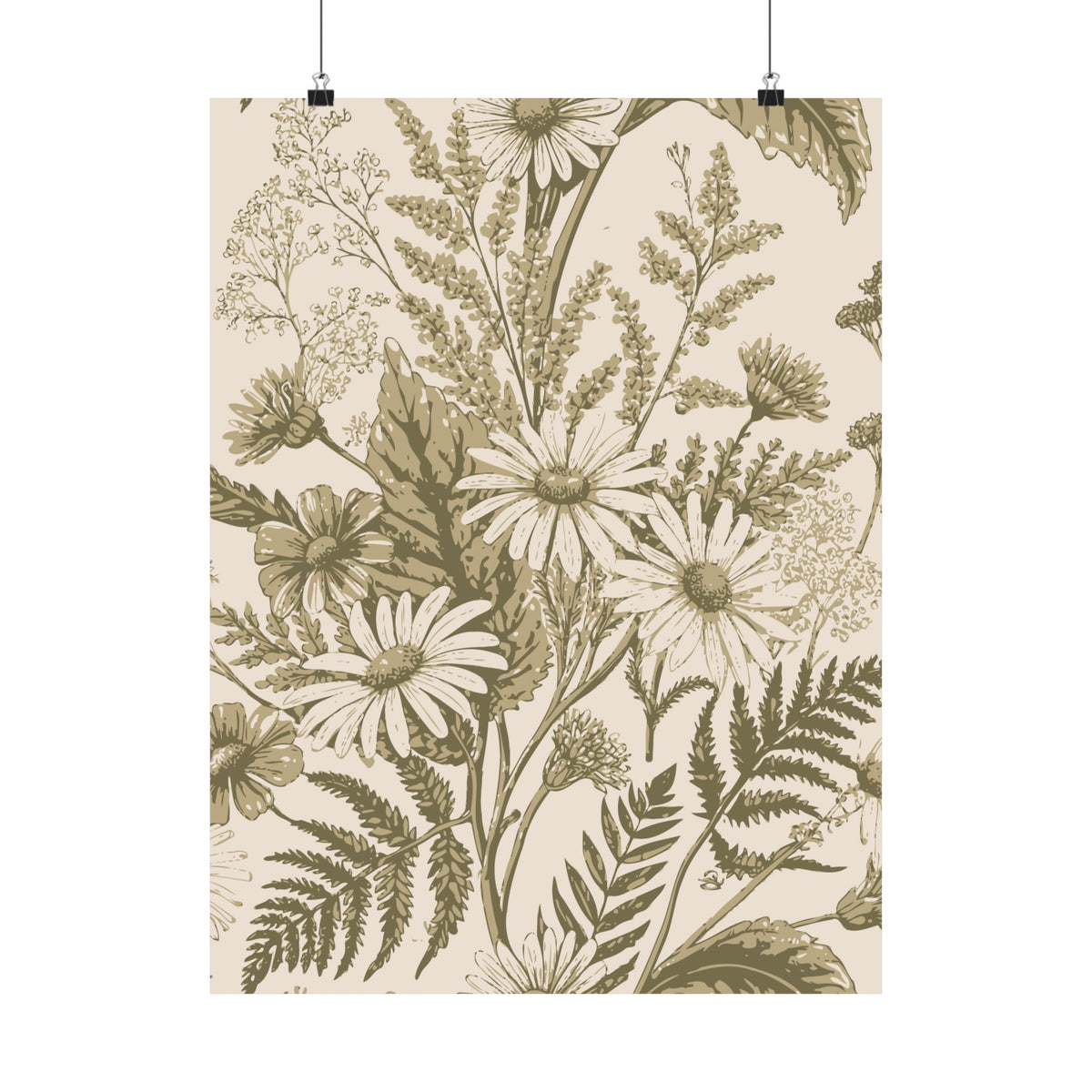 Wildflowers Pattern 153 - 18 in x 24 in Matte Poster