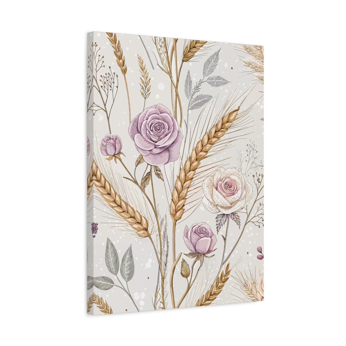 Wildflowers Pattern 047 - 18 in x 24 in Matte Canvas, Stretched, 1.25 in