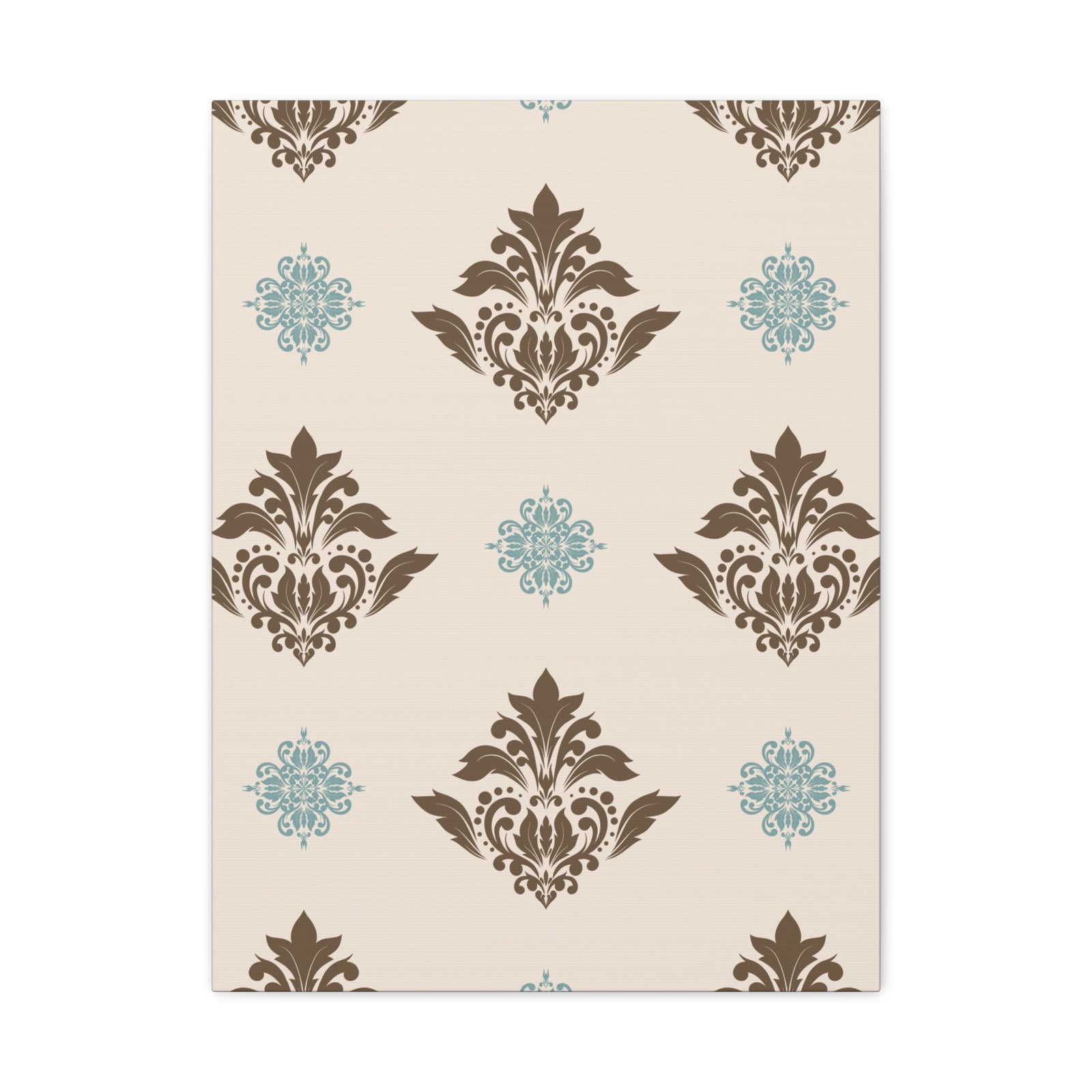 Damask Pattern 007 - 18 in x 24 in Matte Canvas, Stretched, 1.25 in