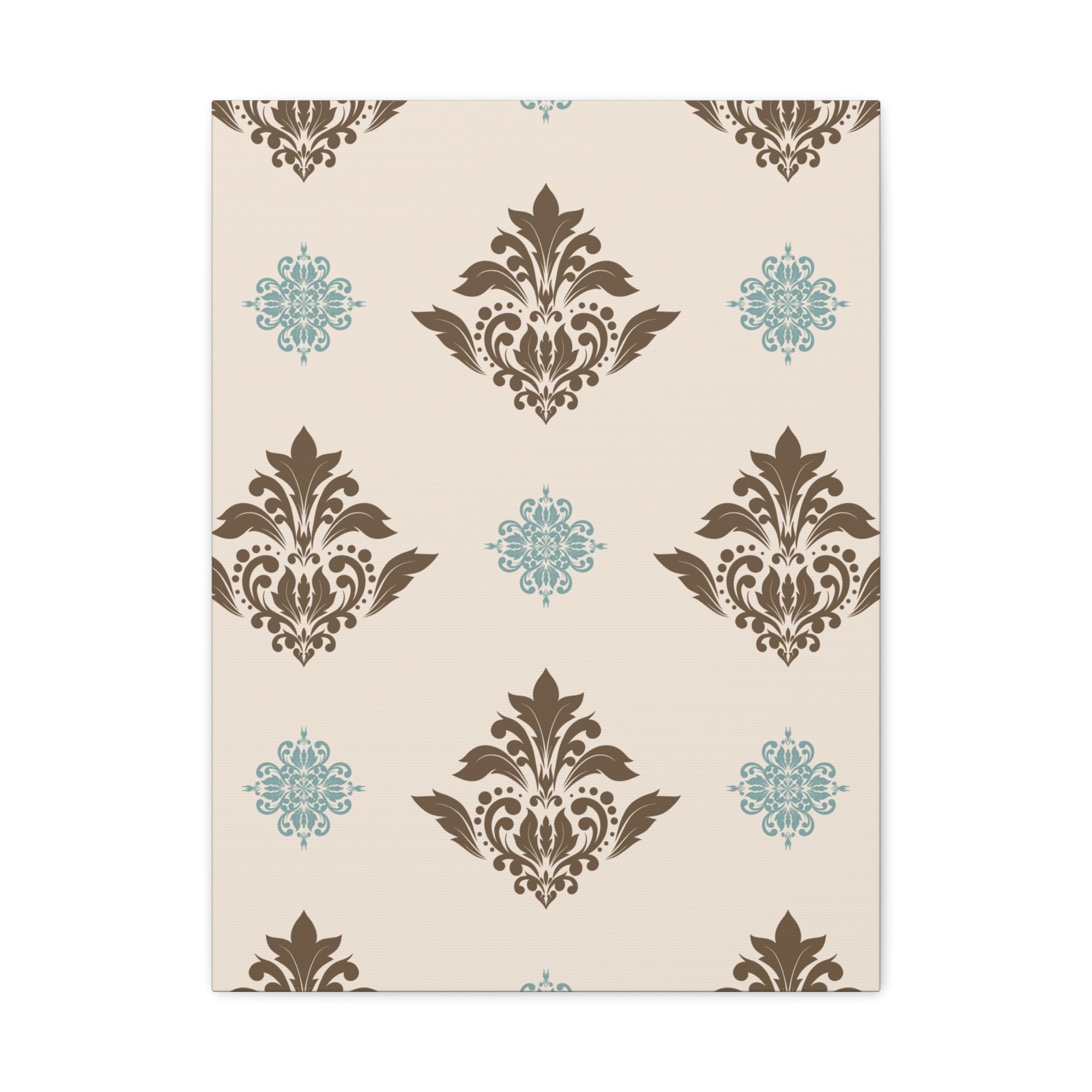Damask Pattern 007 - 18 in x 24 in Matte Canvas, Stretched, 1.25 in